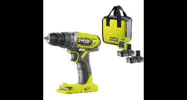 Ryobi -oefening 18 Volts One+ en 2 2.0Ah -batterijen - R18DD2-220S
