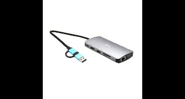 Hub USB i-Tec CANANOTDOCKPD Zilverkleurig