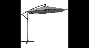 Gedeporteerde parasol 3m diameter - aluminium structuur met polyester canvas van 180g - grijs - Tohota