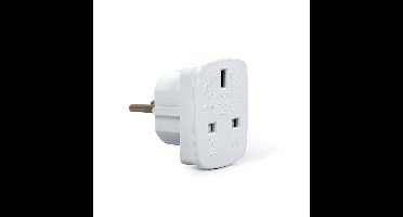 Gembird A-AC-UKEU-001 netstekker adapter Type G (VK) Type F Wit