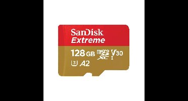 SanDisk Extreme 128 GB MicroSDXC UHS-I Klasse 10 + adapter