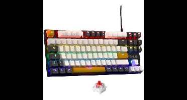 Gamingtoetsenbord - THE G-LAB - KEYZ-MERCURY-C/FR - Mechanisch - TKL - 3 kleuren Wit+Zwart+OranjeFR