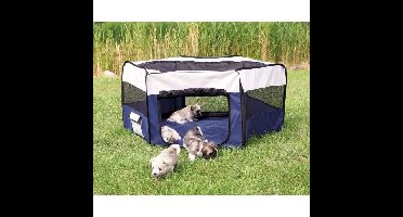 TRIXIE Ren voor konijnen/puppies ø 130 × 55 cm blauw/grijs