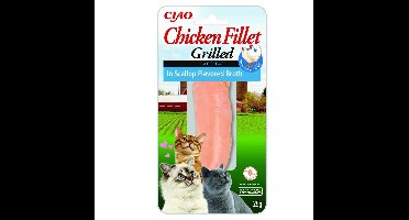 INABA Ciao Grilled Chicken fillet in scallop flavored broth - Kattensnoepje - 25g