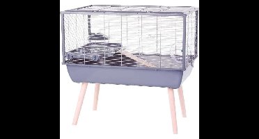 Verhoogde knaagdierenkooi - ZOLUX - Néolife - Voor hamsters - 78 x 48 x 75 cm - Grijs