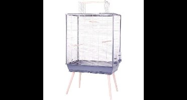 ZOLUX Verhoogde Draadvogelkooi - Voor Parkiet, Valkparkiet, Kanarie - 81 x 48 x 152 cm - Neolife - Grijs