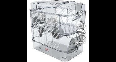 ZOLUX Kooi op 2 niveaus voor hamsters, muizen en gerbils - Rody3 duo - L 41 xd 27 xh 40,5 cm - Wit