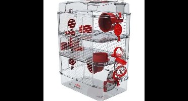 ZOLUX Rody3 trio 3-laags kooi - Voor hamsters, muizen en gerbils - L 41 x D 27 x H 53 cm - Grenadine
