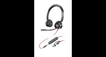 HP Poly Blackwire 3325 Stereo USB-C Headset + 3,5 mm plug + USB-C/A adapter