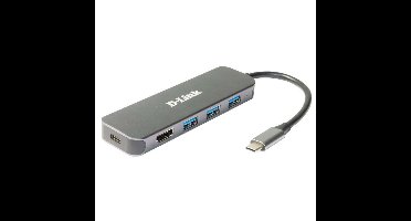 Hub USB D-Link DUB-2333 Grijs 60 W