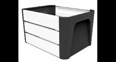 Fietskrat Mirage 'Klik 'n Krat' - zwart-wit - 24L