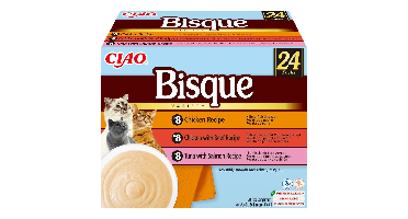 INABA Ciao Bisque Creamy soup with chicken, beef and fish - Kattensnoepje - 24x40g