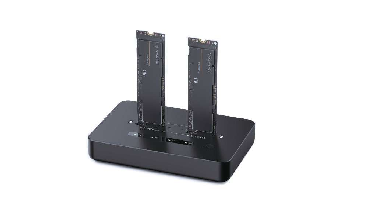 Gembird DD2-U3M2 Desktop dual drive USB Type-C M.2 NVME (en SATA) SSD dockingstation, zwart