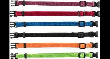 TRIXIE PUPPY HALSBAND SET ZWART/ROOD/BLAUW/APPEL/PAPAYA/ORCHIDEE