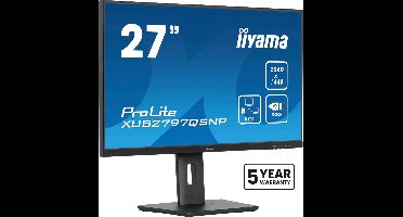 iiyama ProLite XUB2797QSNP-B1 computer monitor 68,6 cm (27") 2560 x 1440 Pixels Quad HD LED Zwart