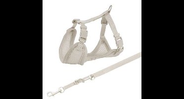 TRIXIE JUNIOR PUPPYTUIG SOFT MET RIEM LICHTGRIJS