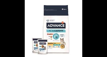 ADVANCE CAT STERILIZED SENSITIVE SALMON + 2 POUCHES CODFISH