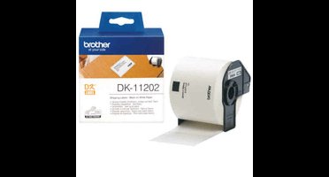 Printerlabels Brother DK11202 Wit Zwart/Wit