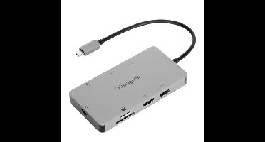 Targus DOCK423EU laptop dock & poortreplicator Bedraad USB 3.2 Gen 1 (3.1 Gen 1) Type-C Zilver