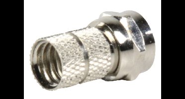 Valueline FC-001PROF F-connector Male Metaal Zilver