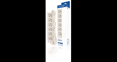 Valueline VLES630F001WH Stekkerdoos 6-wegs 3.00 M Wit