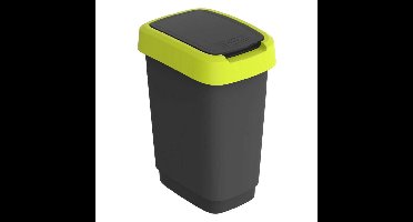 Rotho Twist Afvalbak 10L Lime/Antraciet