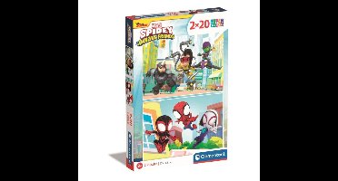 Clementoni Supercolor Puzzel Spidey and His Amazing Friends 2x20 Stukjes