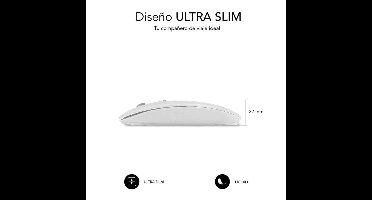 Muis Subblim SUBMO-DFLAT21 Wit 1600 dpi