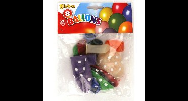 Globos Ballon met Stippen 8 Stuks