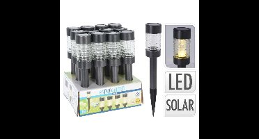 Pro Garden Solarlamp Antraciet RVS & Glas
