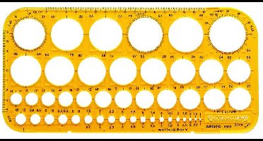 Aristo AR-5033 Cirkelsjabloon 1-36 Mm 45 Cirkels