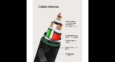 Gevlochten kabel - BELKIN - USB-C naar USB-C - 2 m - Wit