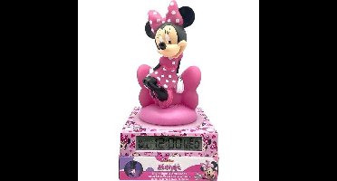 3D-wekker met lichtgevende figuur - KIDS LICENSING - Minnie Mouse - Geschikt voor kinderen vanaf 3 jaar