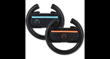 Set racestuurtjes - Nintendo Switch Joy-Con controllers 2 - Konix - Kunststof - Zwart