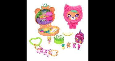 Polly Pocket Speelset - MATTEL - JKC79 - Afneembaar pluche speeltje - Schommelhangmat - Draagbare sleutelhanger