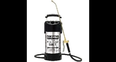 GLORIA - 505 T - 5L hoogwaardige roestvrijstalen sproeier met messing mondstuk en lans