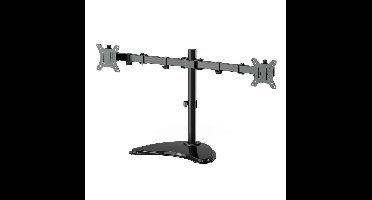 Gembird MS-D2ST-02 Monitor bureaustandaard (draaien, kantelen, zwenken), 13"-32", zwart