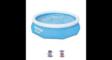 BESTWAY zelfdragend bovengronds zwembad kit - Marine Fast - 305 x 76 cm - Rond (Geleverd met filterpomp)