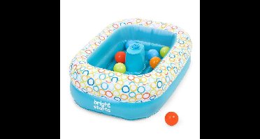 BRIGHT STARTS - Opblaasbaar bad met ingebouwde pomp, 8 speelballen en afvoer.