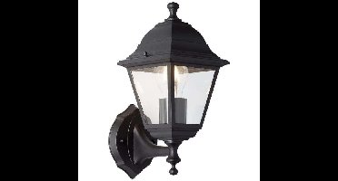 Briljante stijgende buitenwandlamp Nissie Black E27 1x60W