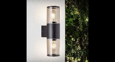 Sergioro Outdoor Applique 2L, Depoli Black, 2x27 20W, bol niet inbegrepen