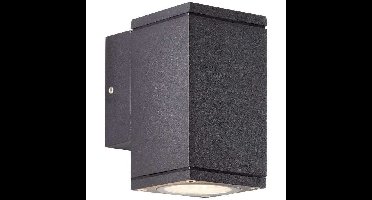 Buitenwandlamp - BRILLIANT - HALLY - Metaal en glas - Antraciet - GU10 LED - 1 x 10 W IP44