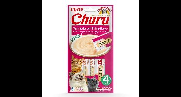 INABA Churu Tuna with shrimp flavour - Kattensnoepje - 4x14 g