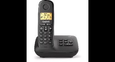 Vaste telefoon - GIGASET - Basic 100A - Antwoordapparaat - Handsfree-modus - Scherm met achtergrondverlichting - Telefoonboek voor 50 contacten - Gespreksblokkering - Zwart