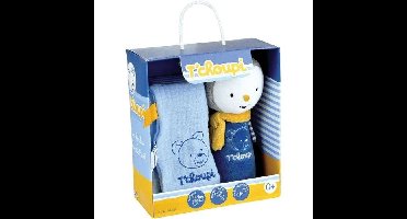 T'choupi Baby Geboortedoos met Trooster en Pluche Rammelaar +/- 25 cm - JEMINI - Ideaal als geboortecadeau.