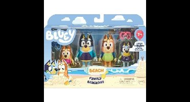 Miniatuurbeeldjes - MOOSE TOYS - De familie op het strand (4 beeldjes) - Bluey