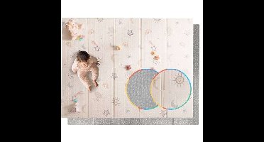 Omkeerbare speelmat - NUBY - 200 x 150 x 1 cm - Regenboog
