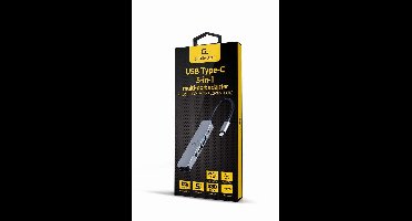 Gembird A-CM-COMBO5-02 laptop dock & poortreplicator Bedraad USB 3.2 Gen 1 (3.1 Gen 1) Type-C Zilver