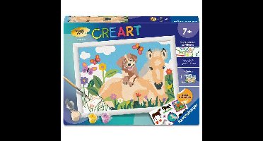 Ravensburger - CreArt Kids 18x24cm - Schilderen op nummer - Paard & Hond - Schilderen op nummer set - Leeftijd 7+ - 12023228