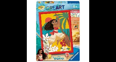 Ravensburger - CreArt Kids 18x24cm - Schilderen op nummer - Moana - Disney - Schilderen op nummer set - Leeftijd 7+ - 12023229